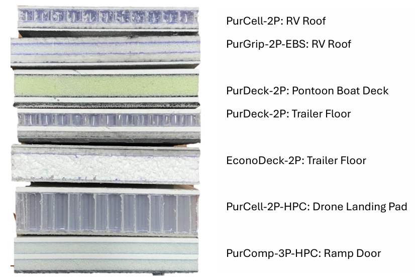 Named PurLam panel constructions