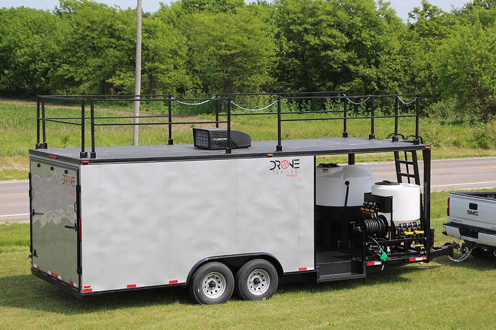 Specialty drone trailer using PurLam laminated sandwich panels